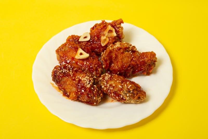 Honey garlic glazed wings